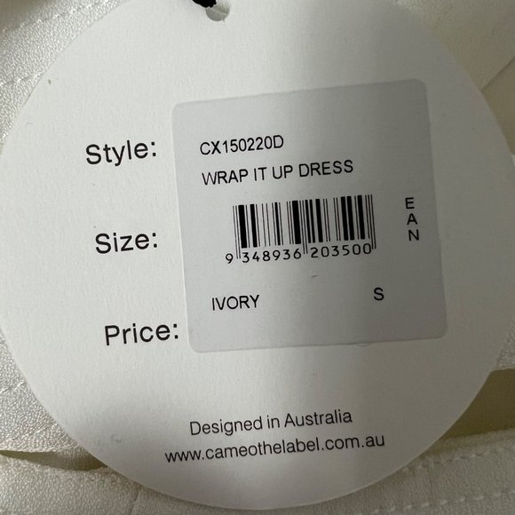 Cameo Wrap It Up Womens Halter Mini Dress Ivory Belted Faux Wrap size Small - Picture 14 of 16